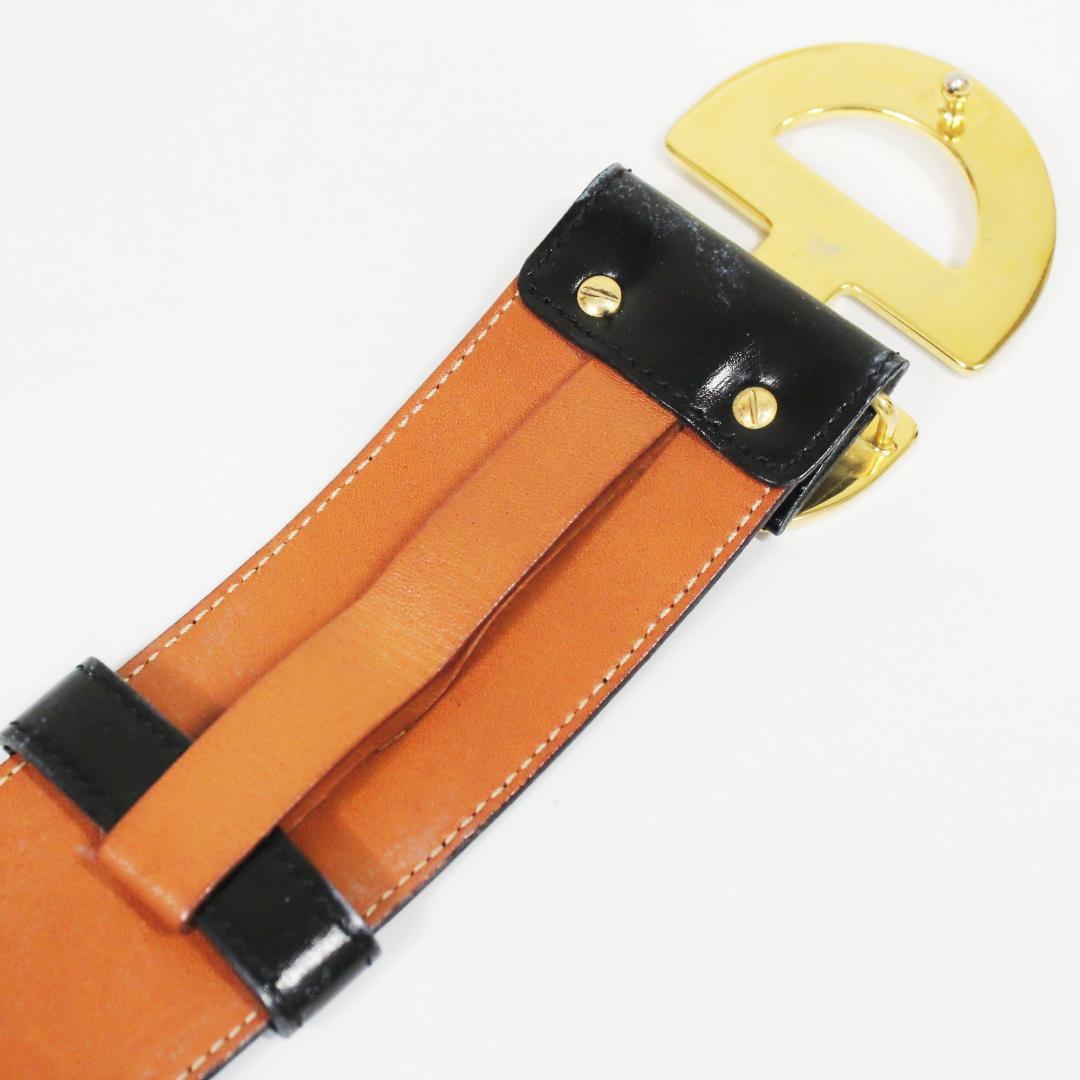 激レア 美品 セリーヌ 太ベルト ホースビット ヴィンテージ ゴールド ブラック