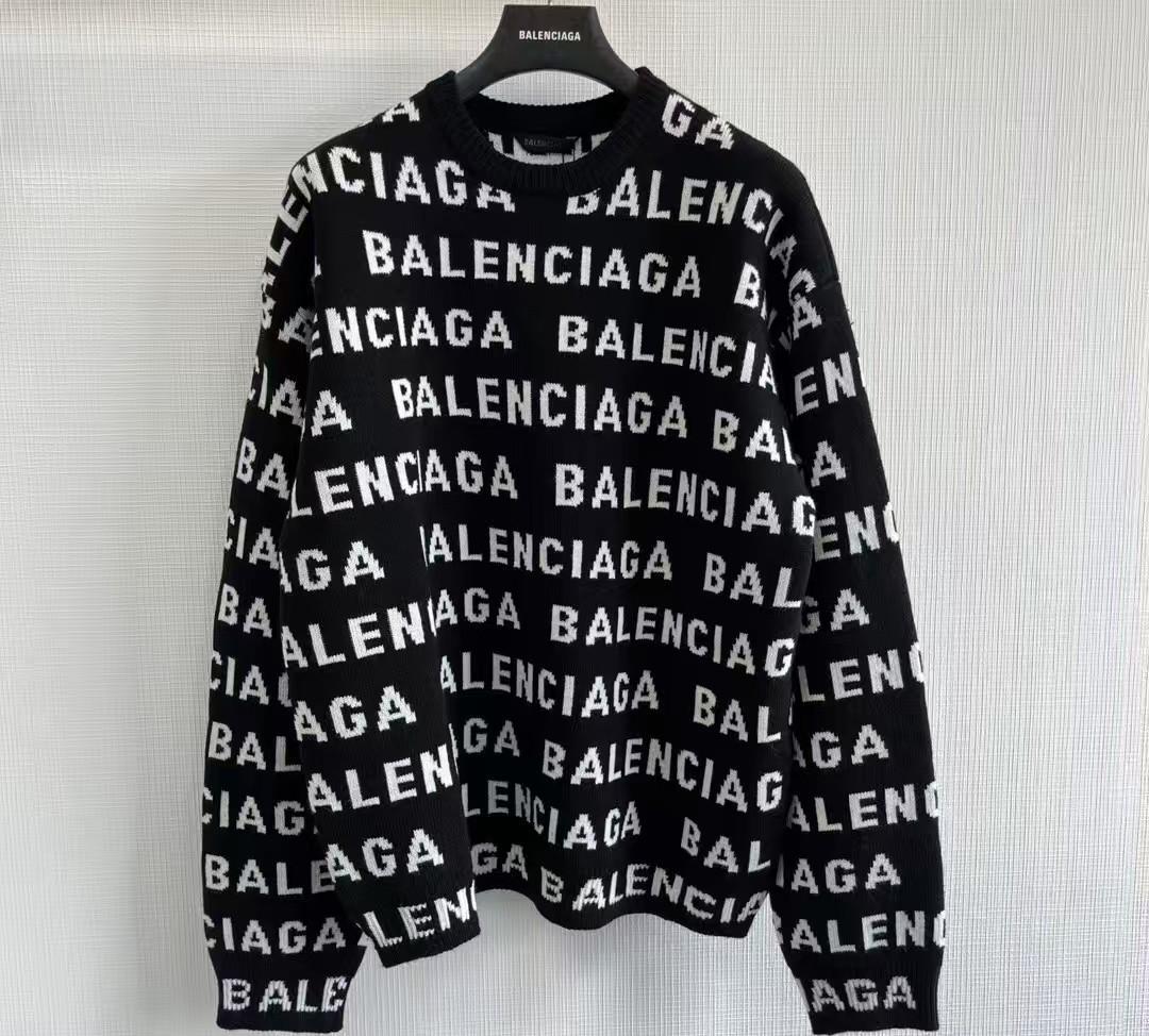 BALENCIAGA ロゴニットセーター ブラック