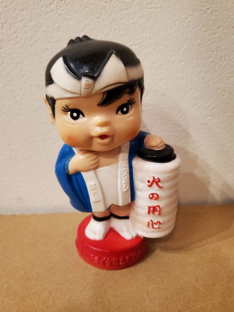 【レア】ドライケミカル　ソフビ　貯金箱　企業物　ノベルティ　レトロ　カンキャラ