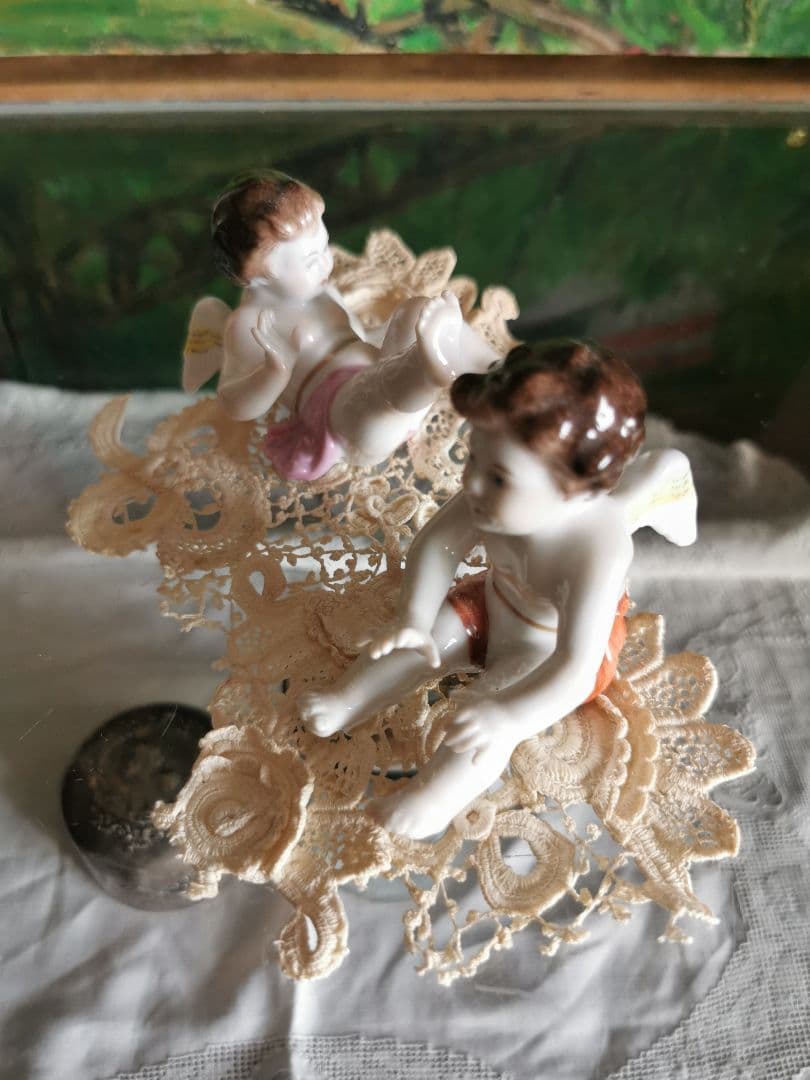 アンティーク アイリッシュクロシェレース 多層パンジー向日葵三つ葉 手編ドイリー