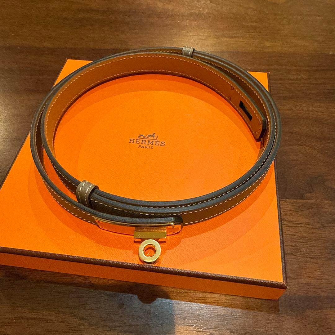 HERMES レザーベルト ブラウン