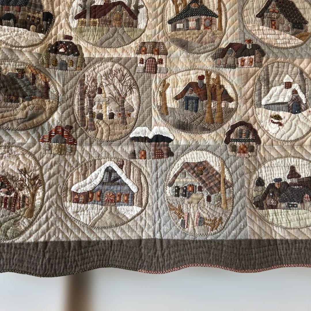 ハンドメイド　キルト　パッチワーク　風景デザイン タペストリー