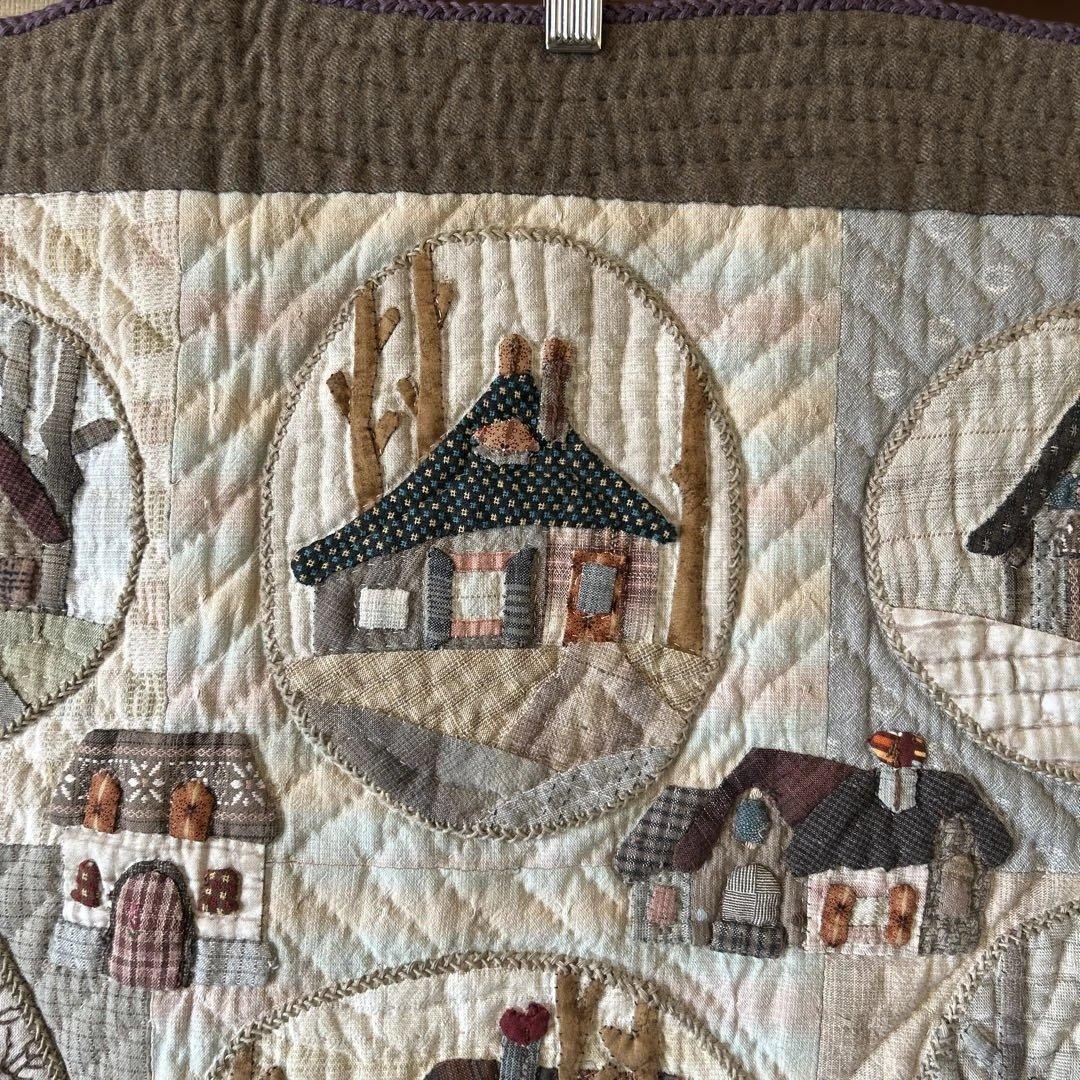 ハンドメイド　キルト　パッチワーク　風景デザイン タペストリー