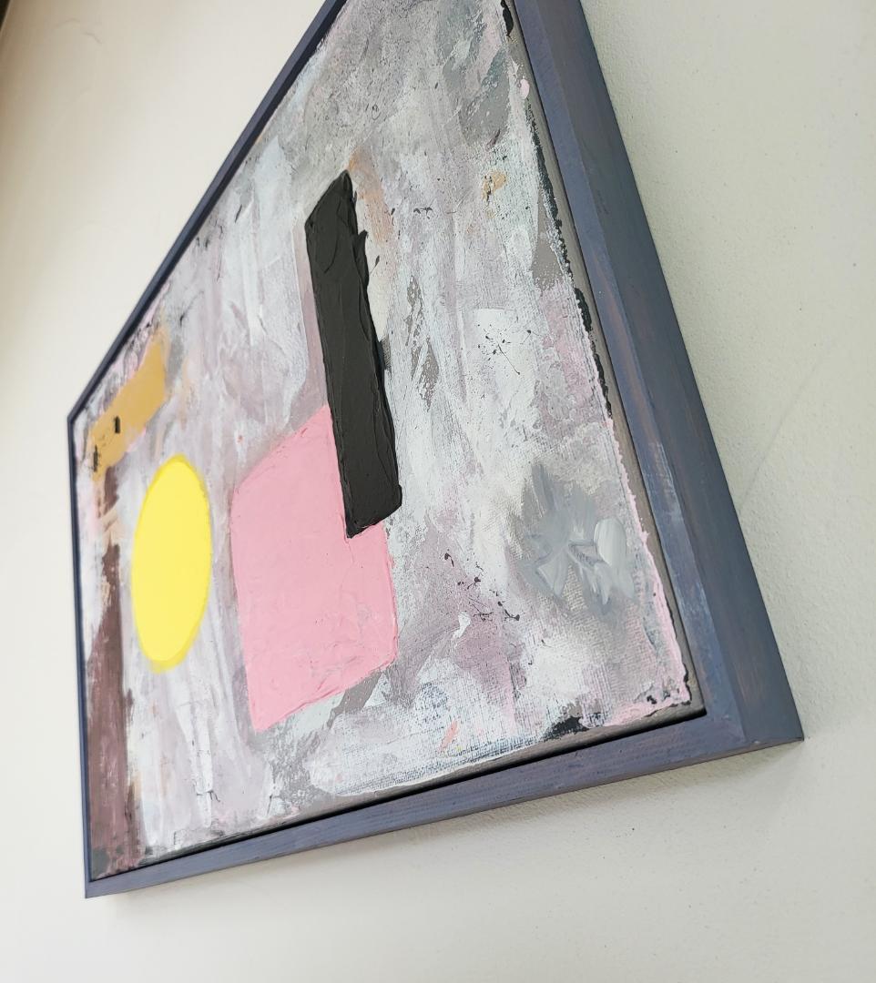 理想的な配置/ 抽象画 キャンバス 額セット 44×32㎝ 原画1点のみ モダン