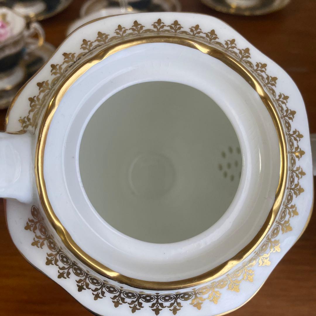 ハマースレイ ピンクローズ　ピーコック　金彩　4人用　コーヒーセット