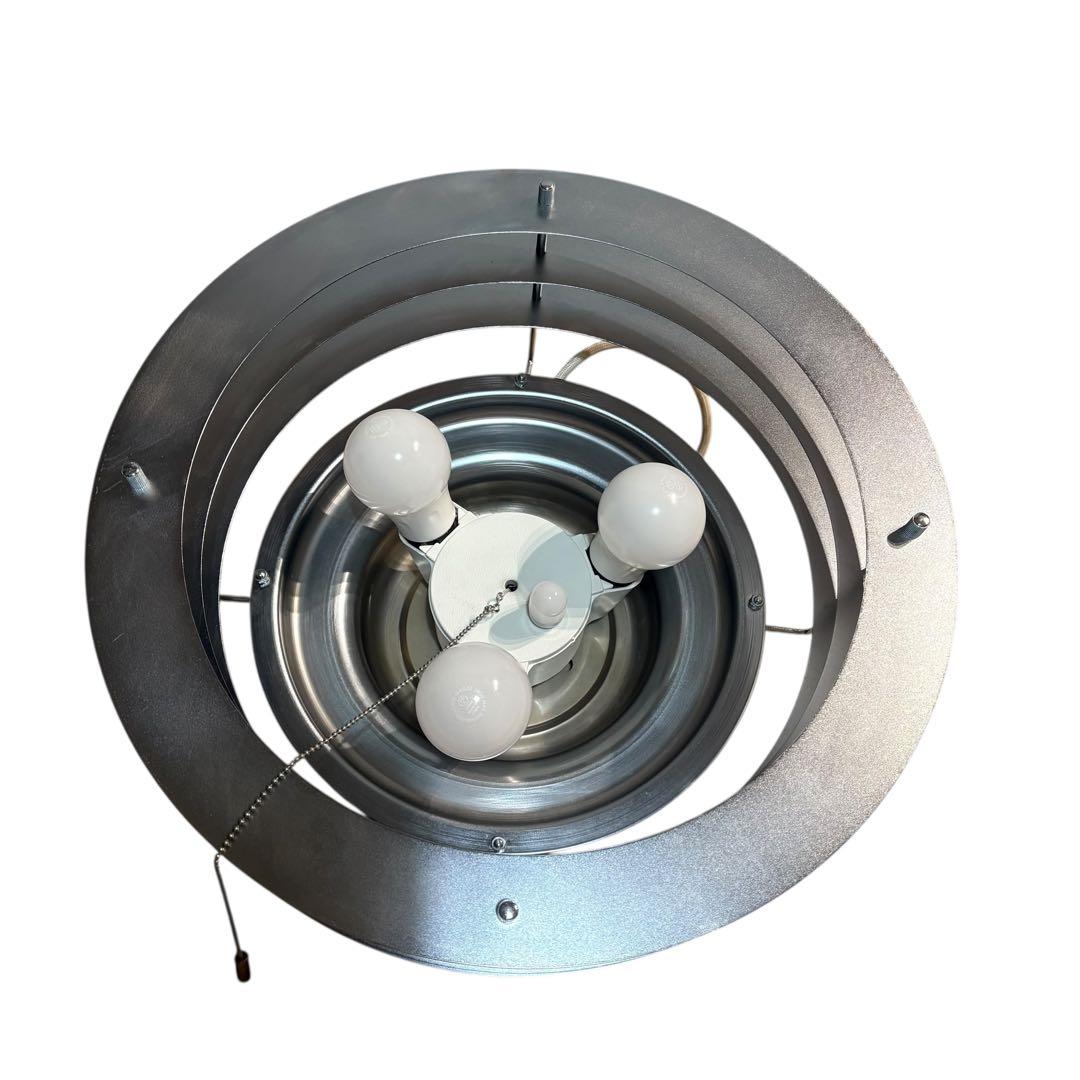 北欧 ミッドセンチュリー ビンテージ ペンダントライト シルバー 3灯