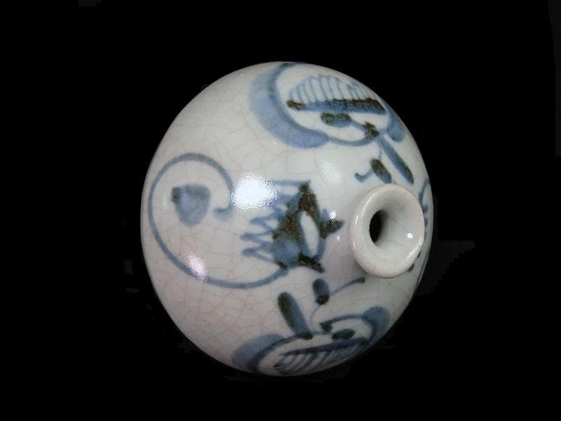 古伊万里　染付　油壷　E413AS-CHg