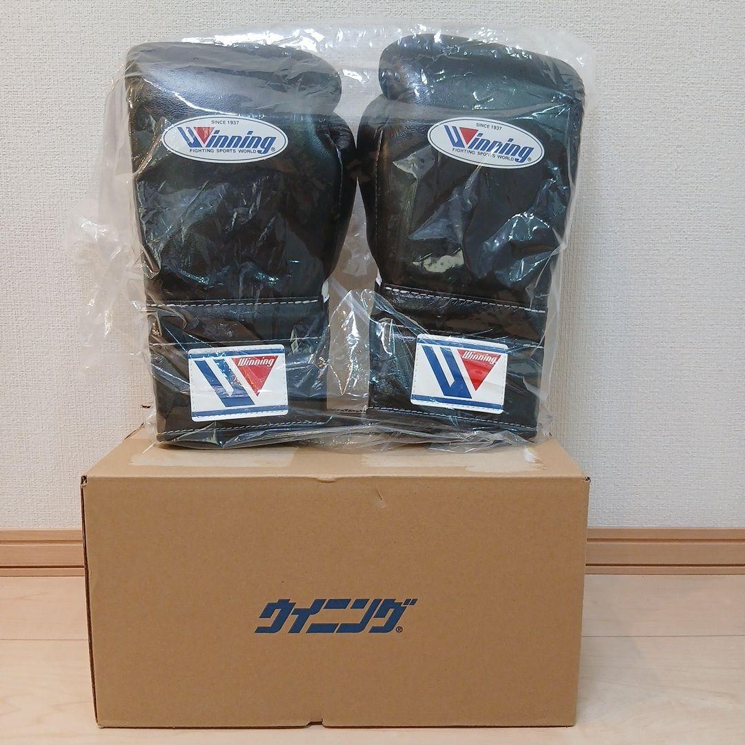 Winning ボクシンググローブ 12oz ブラックひも式