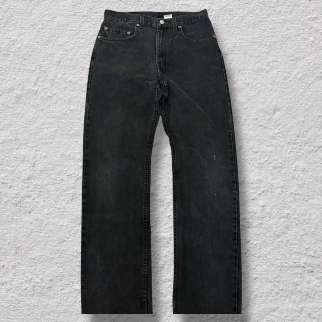 リーバイス505ブラックデニム後染め90sUSA製W32vintage古着レア