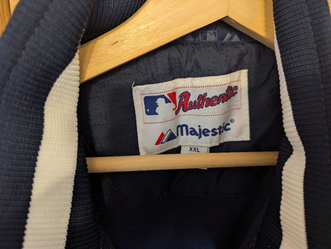 Yankees Majestic XXL ジャケット ネイビー