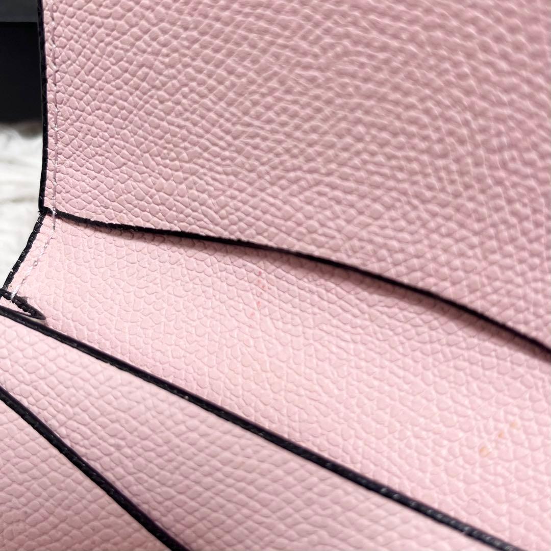 Valextra 名刺入れ カードケース グレインカーフスキン 本革 ピンク