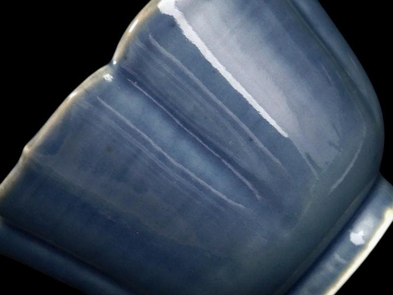 古伊万里　瑠璃　輪花向付　F477AS-DBo