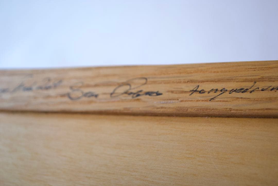 カリフォルニア製 スリットドラム 作家サイン入り たたいてるだけで気持ちいい。