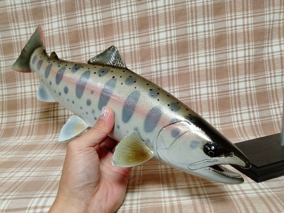 ハンドメイド　39cmヤマメ 魚模型　釣り　フィギュア　レプリカ　置物　オブジェ