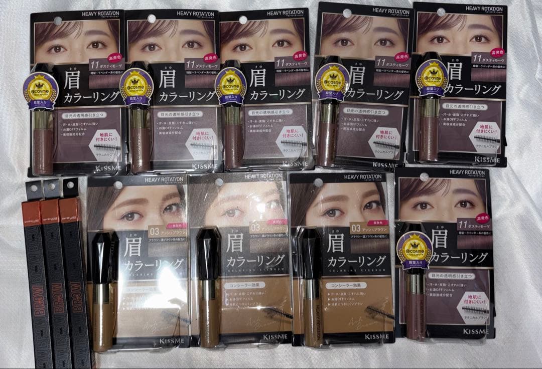 激安12本セット‼️ヘビローテーション眉マスカラ&メイベリン眉ペンシル
