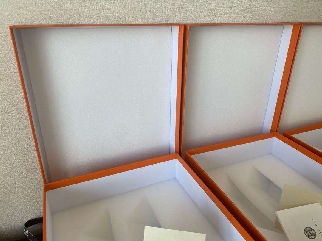 HERMES エルメス 空箱 & リボン 3セット 25.5×38×13.5