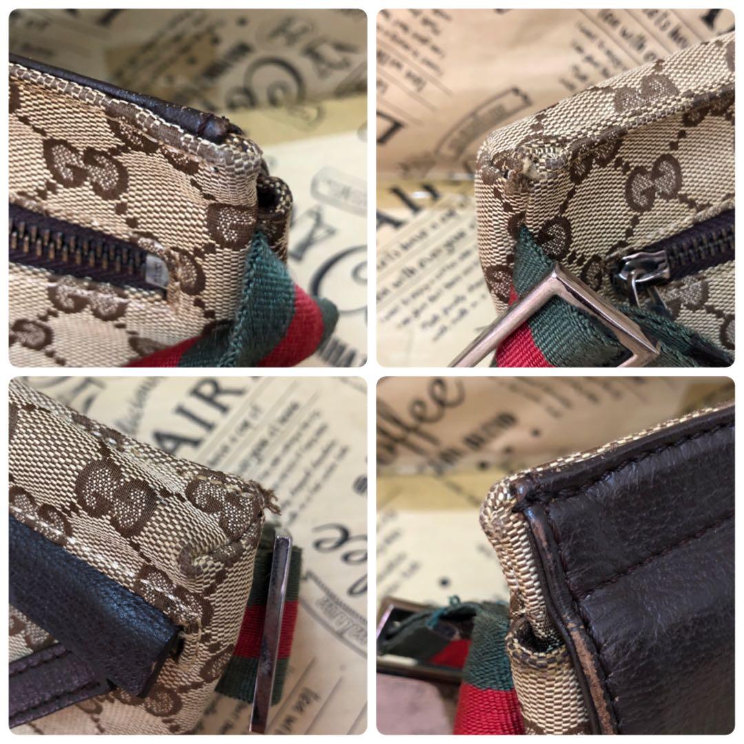 グッチ GG柄 シェリーライン ボティー バッグ キャンバス S3124