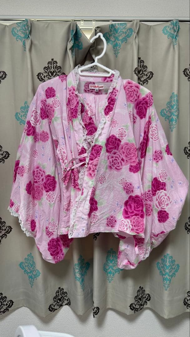 浴衣ドレス 姫ギャル 地雷ギャル y2k 量産 地雷 ピンク