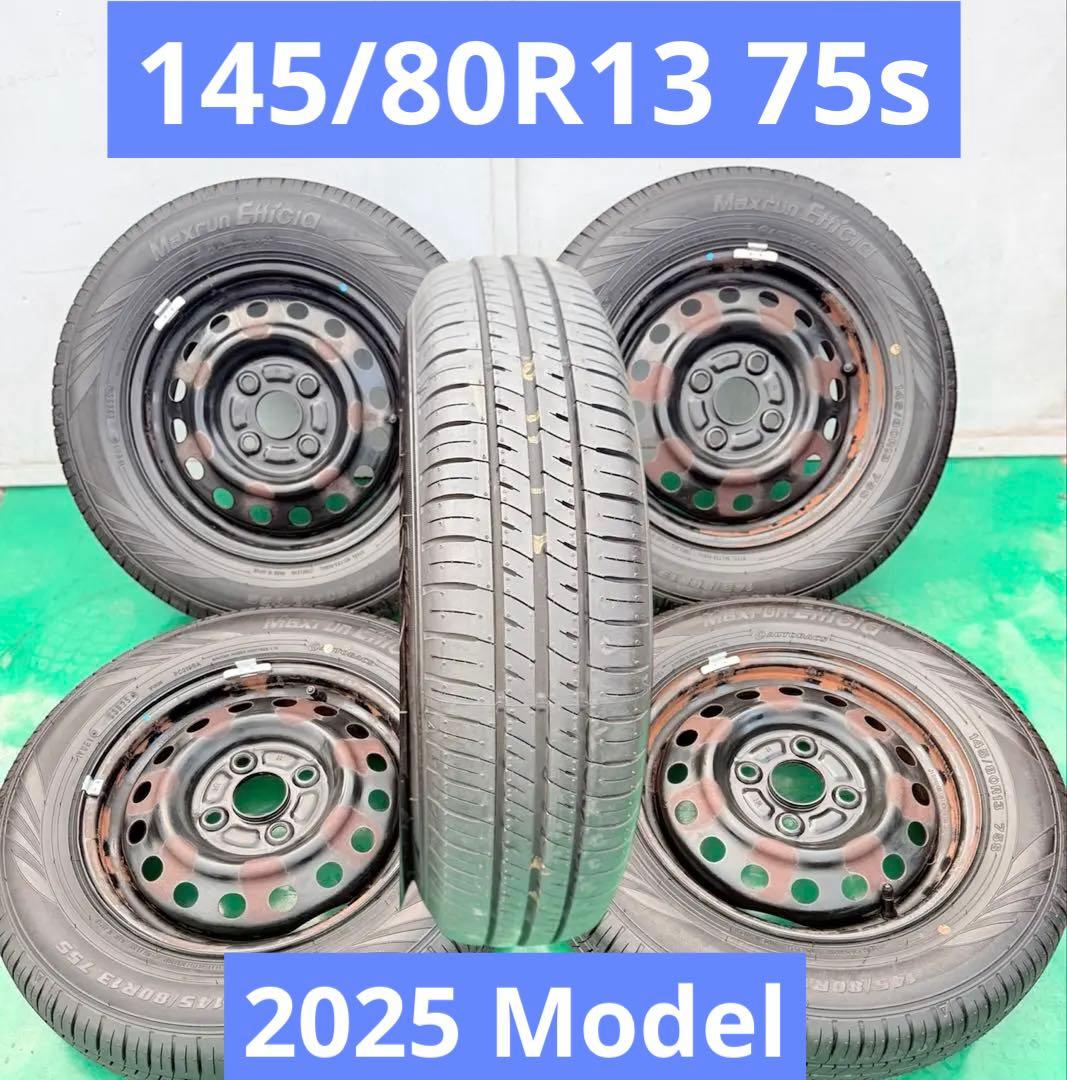 145/80R13 サマータイヤ スチールホイール付き 13x4.00B/4穴