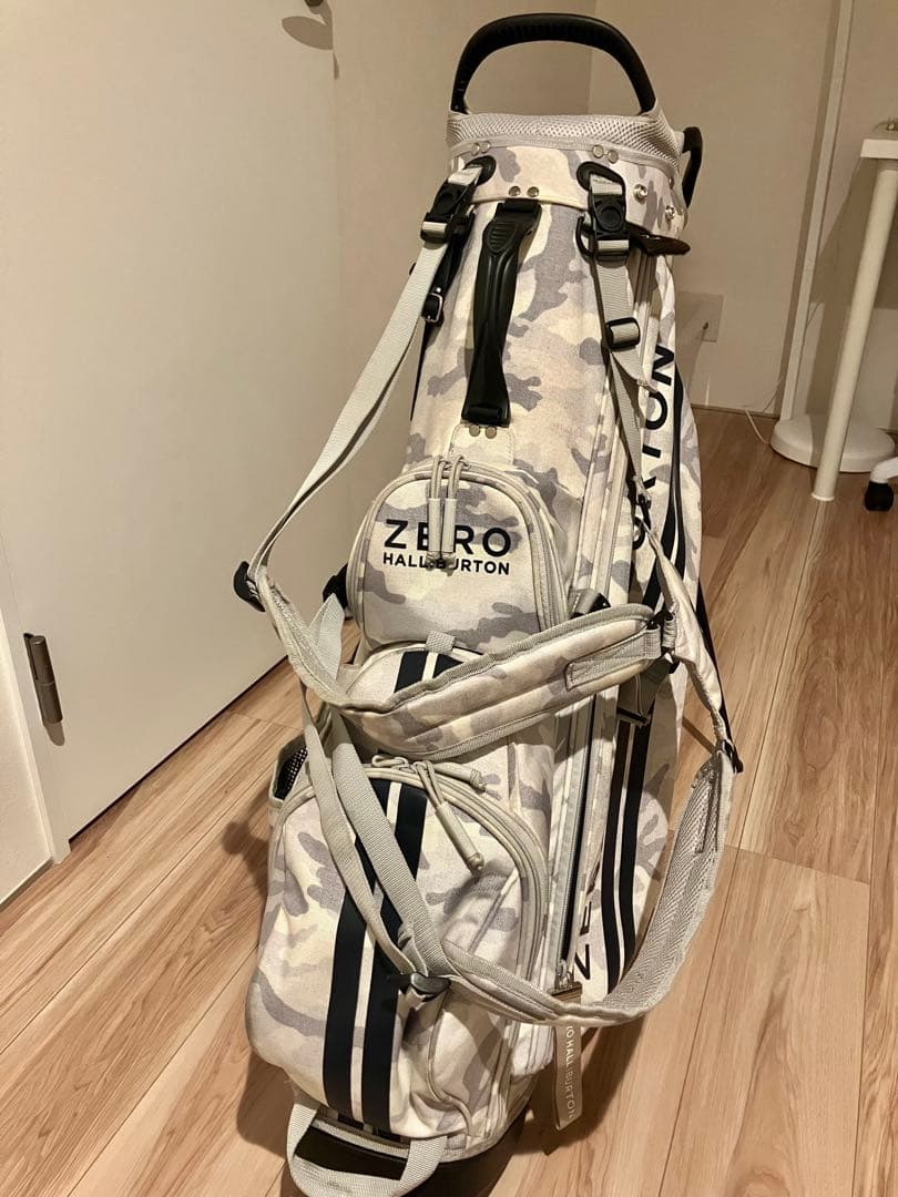 【レア:使用感有】ZERO HALLIBURTON ホワイトカモ　キャディバッグ