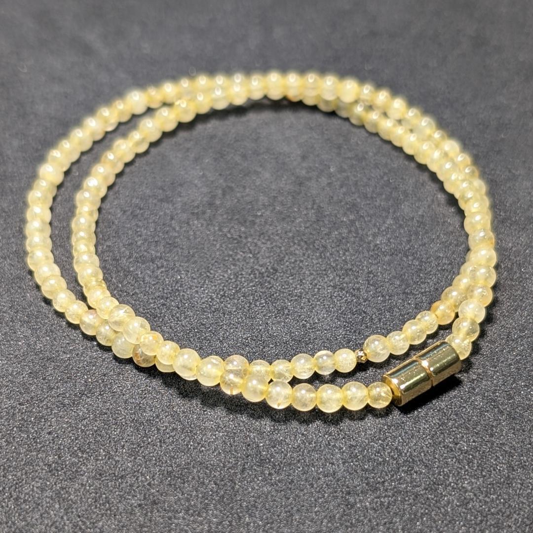 K18一粒×ゴールドルチル 贅沢3WAYジュエリー／金運・開運パワーストーン