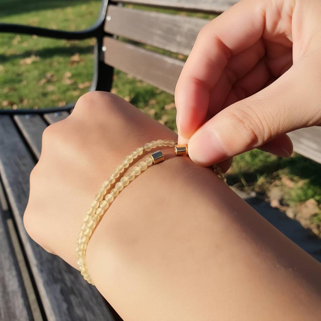 K18一粒×ゴールドルチル 贅沢3WAYジュエリー／金運・開運パワーストーン