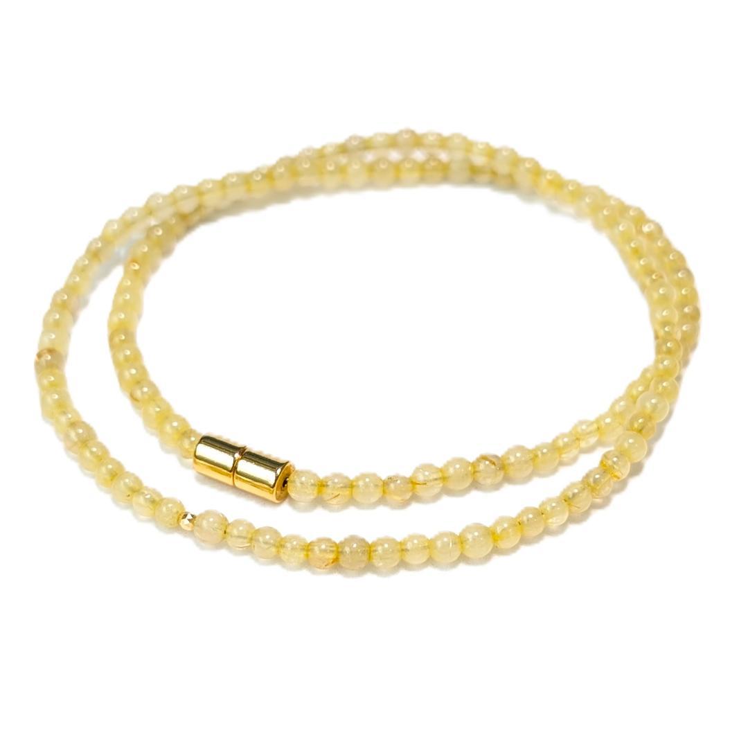 K18一粒×ゴールドルチル 贅沢3WAYジュエリー／金運・開運パワーストーン