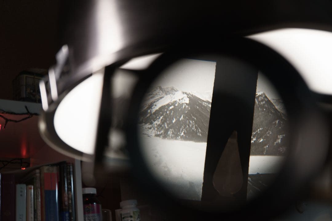 アンティークステレオビューワー フランス ステレオ写真 ガラス乾板 6x12cm