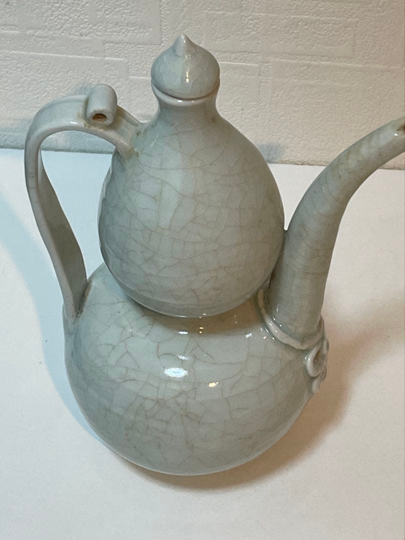 中国 北宋時代 青白磁 执壺 影青水注。