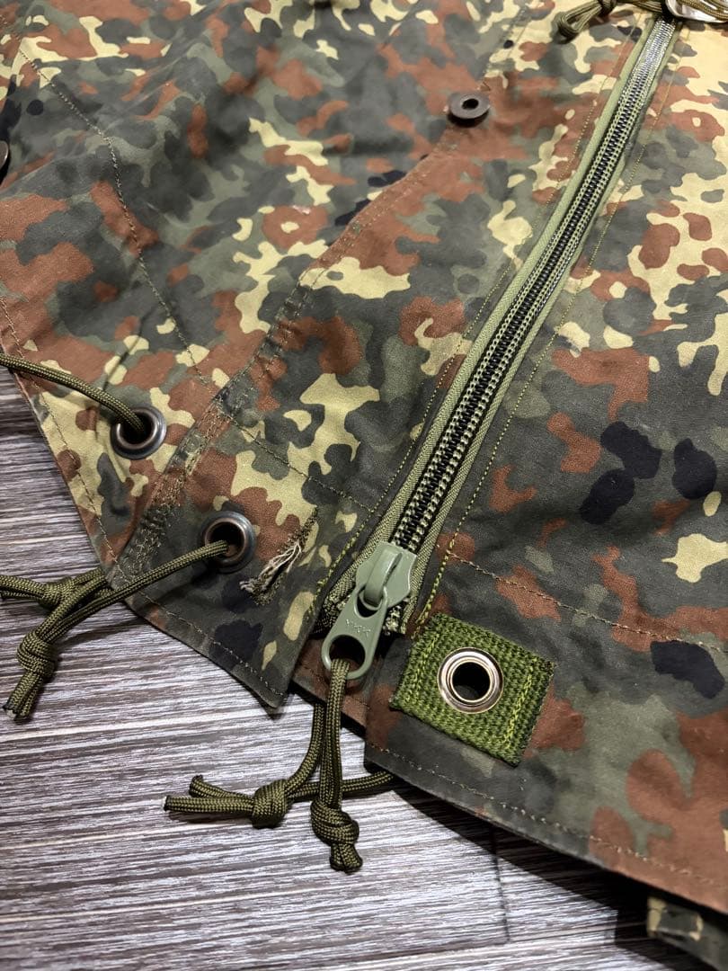 【値下】ドイツ軍 パップテント 軍幕 前面ジッパー加工済／蚊帳・ロープおまけ