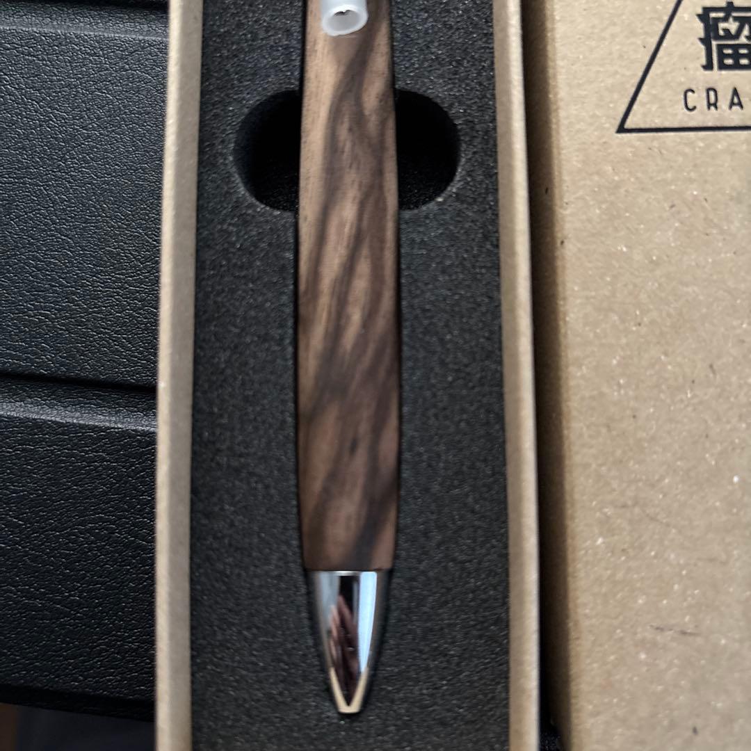 FUJI 瘤CRAFT 木製シャープペンシル 黒柿孔雀杢