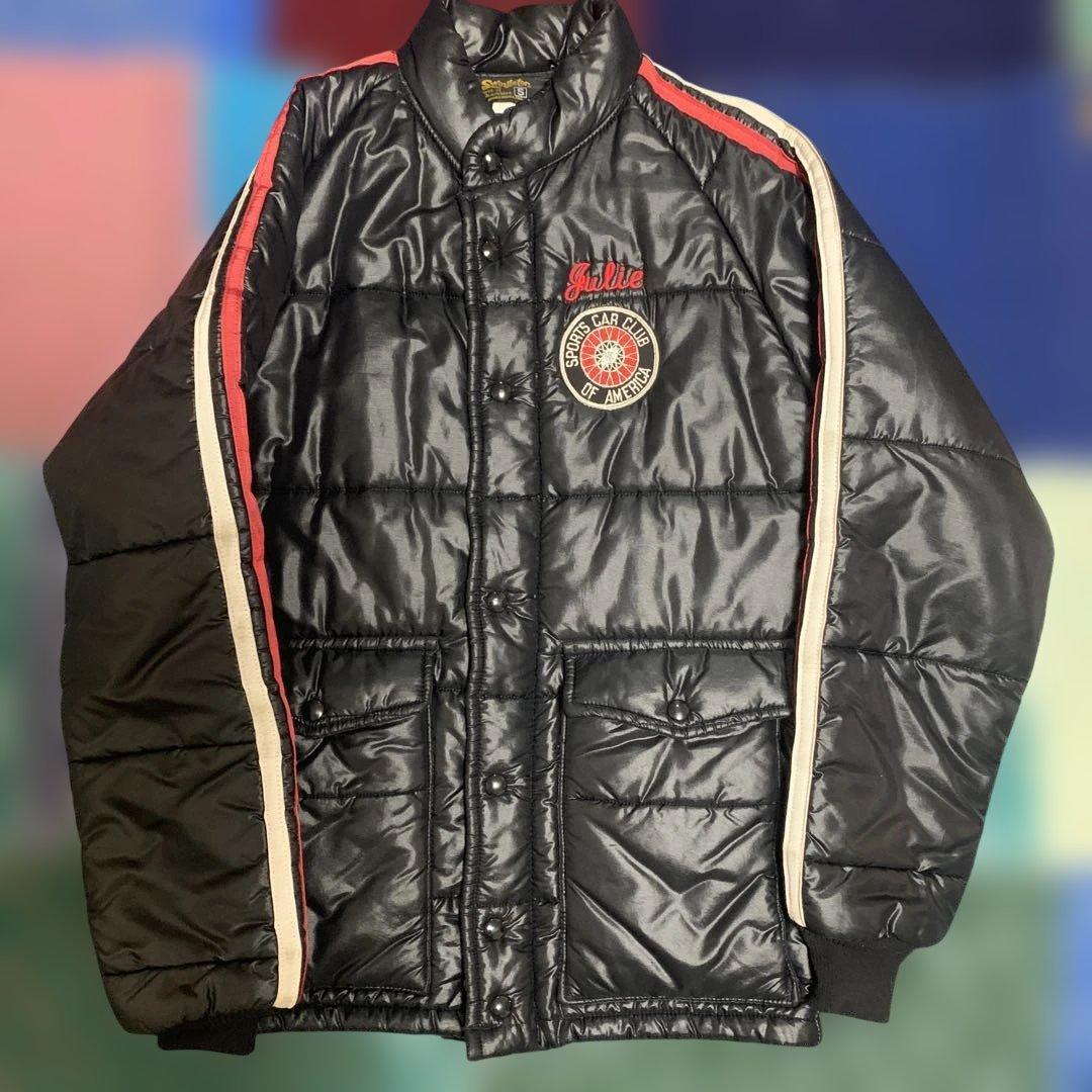 Swingster 黒ナイロンジャケット ダウン レーシング 80s 90s