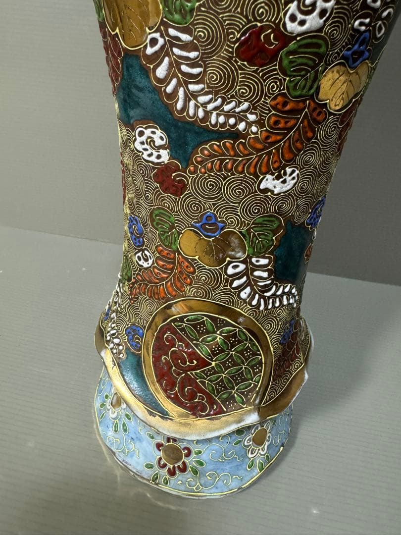 2308 九谷焼 観音菩薩像 仏像 色絵金彩 置物