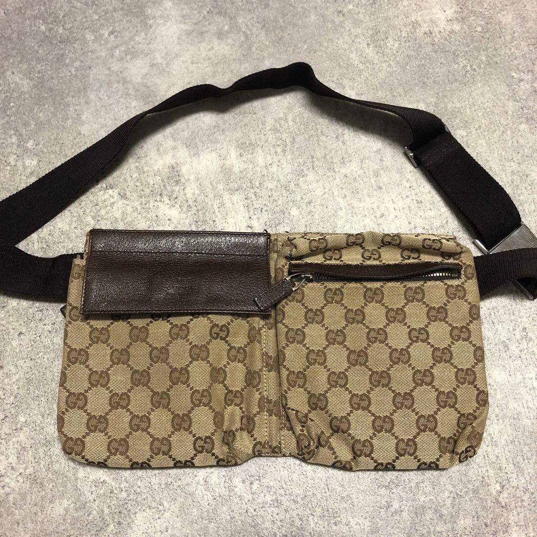 ■ GUCCI グッチ GGキャンバス ボディバッグ ウエストバッグ 28566