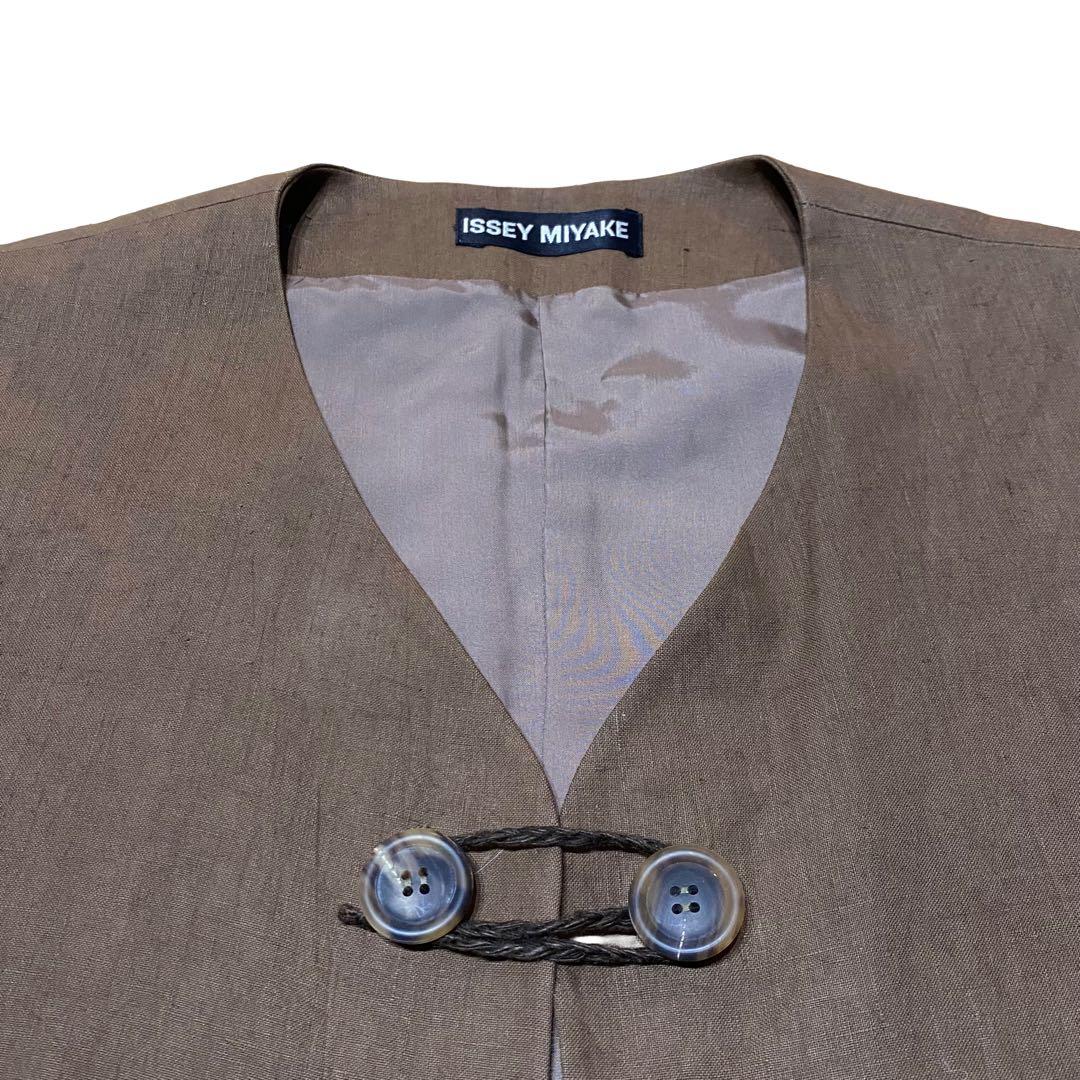 ISSEY MIYAKE 90s 95SS 草木染め リネン ダブル ベスト