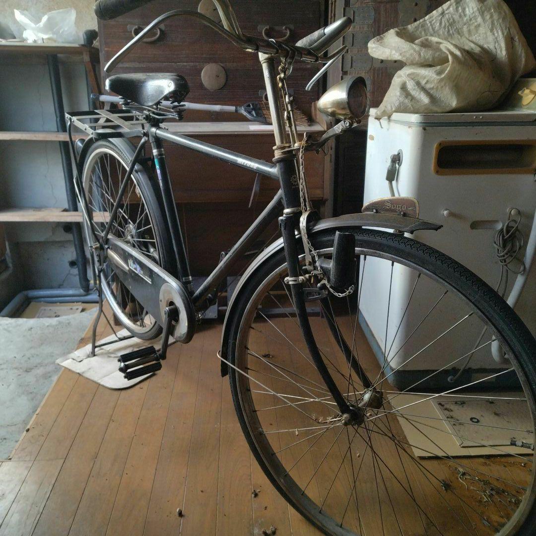 レトロ自転車　要タイヤ交換　サビあり