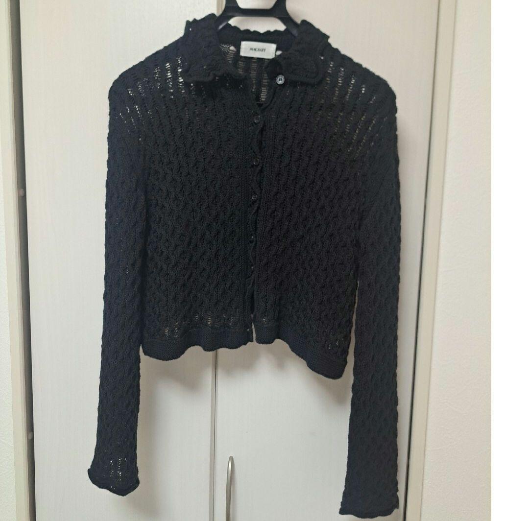 マチャット　クロシェカーディガン　ブラック