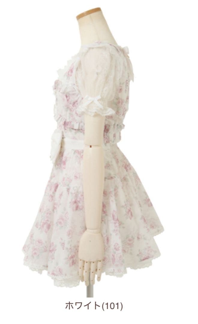 LIZLISA ローズリボンシフォンワンピース