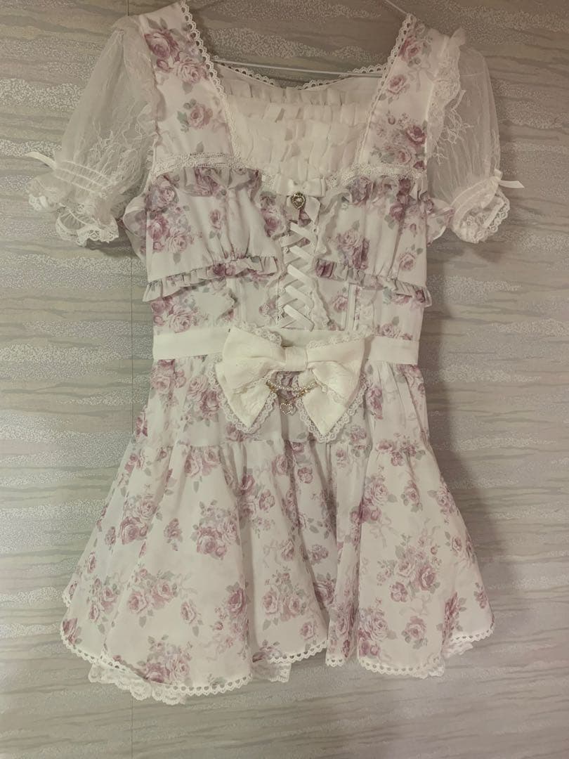 LIZLISA ローズリボンシフォンワンピース