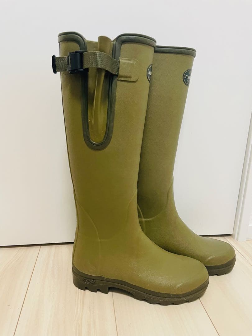 美品　ルシャモー ラバーブーツ レインブーツ LE CHAMEAU