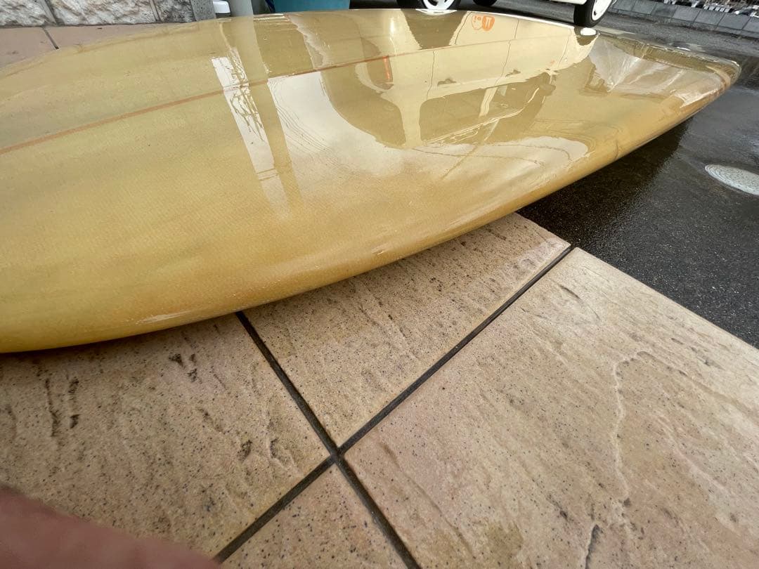 ロングボード ベージュ フィン付き　送料込み