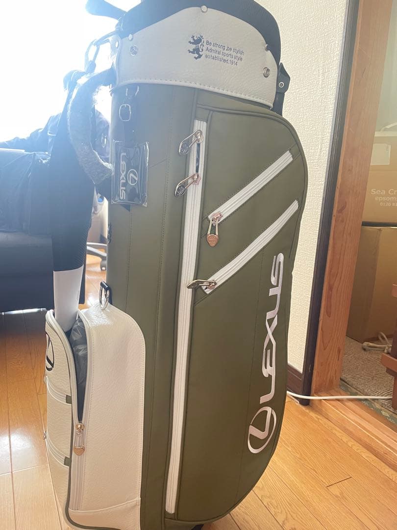 【レア】レクサスゴルフバッグ オリーブグリーン　値下げ交渉受け付けます