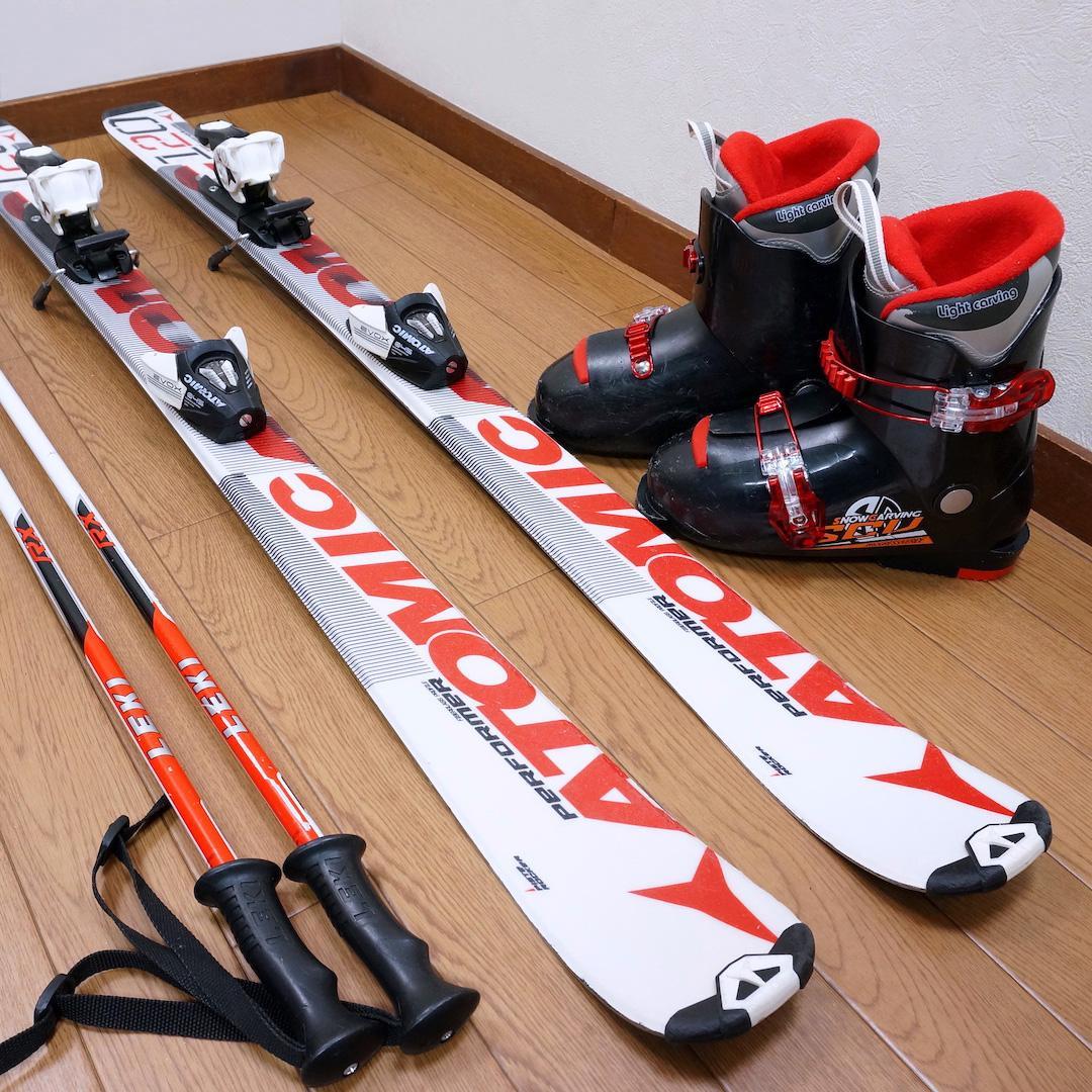 メンテ済 120cm 靴21cm ATOMIC スキーセット