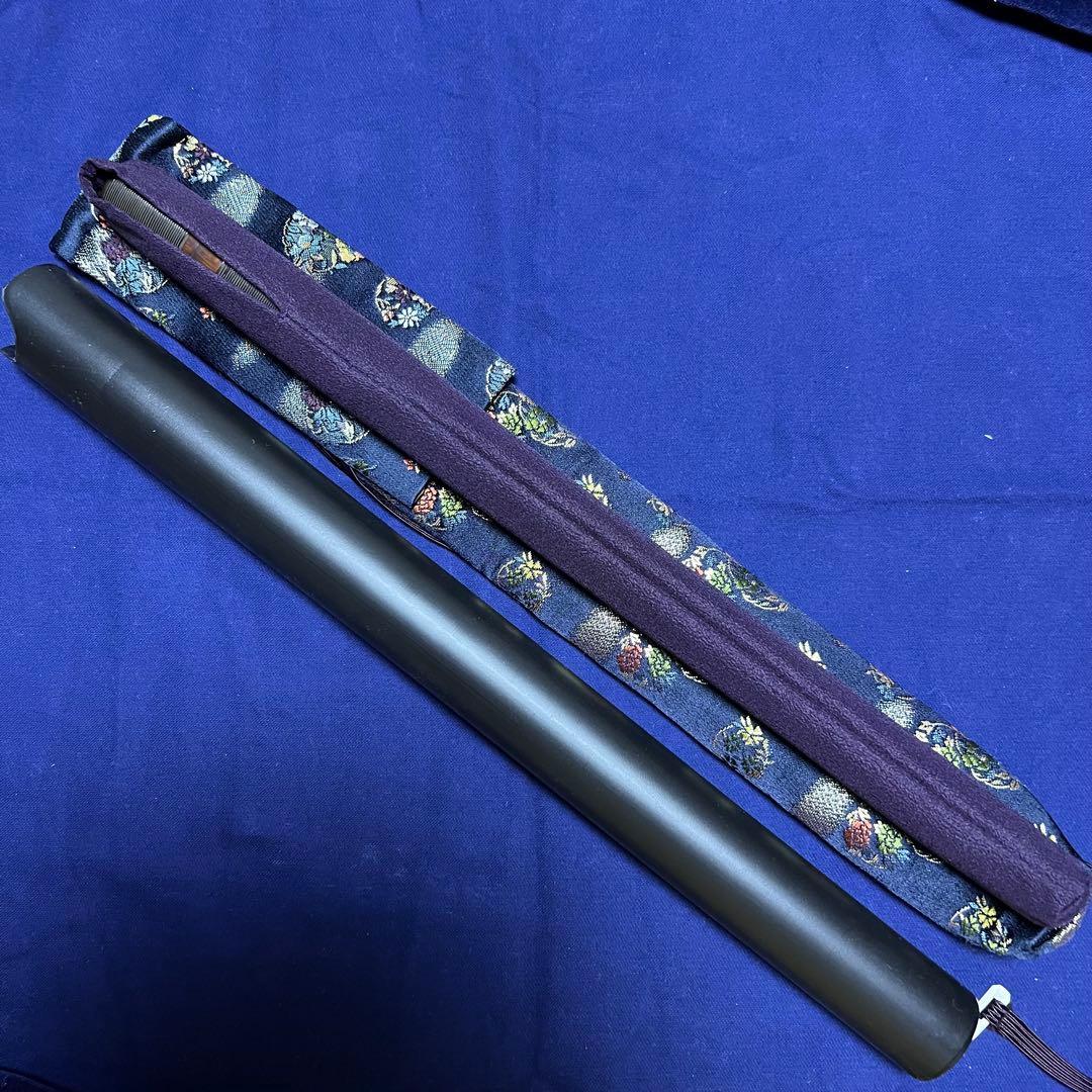 能管 女竹煤竹 笛師山田藍山 笛袋 筒付