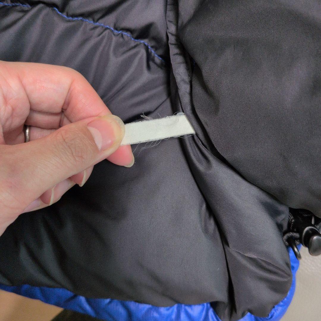 希少✨ノースフェイス ヌプシ ダウンジャケット センターロゴ 青 M