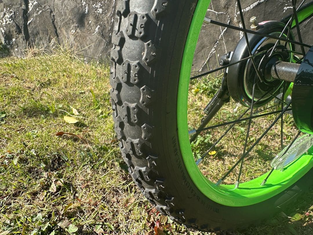 子供用　自転車16インチ　緑　黒　トイザらス