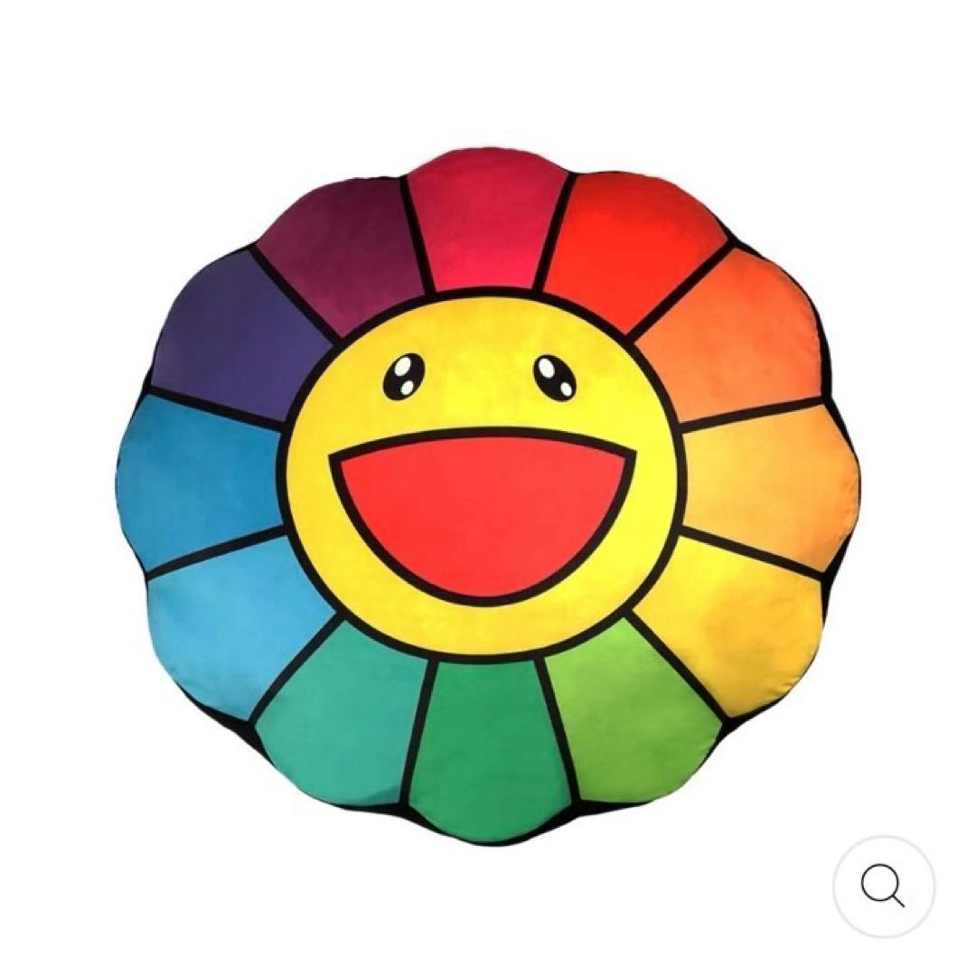 [値下げ]村上隆 お花 お花クッション 60cm フラワー レインボー 未開封