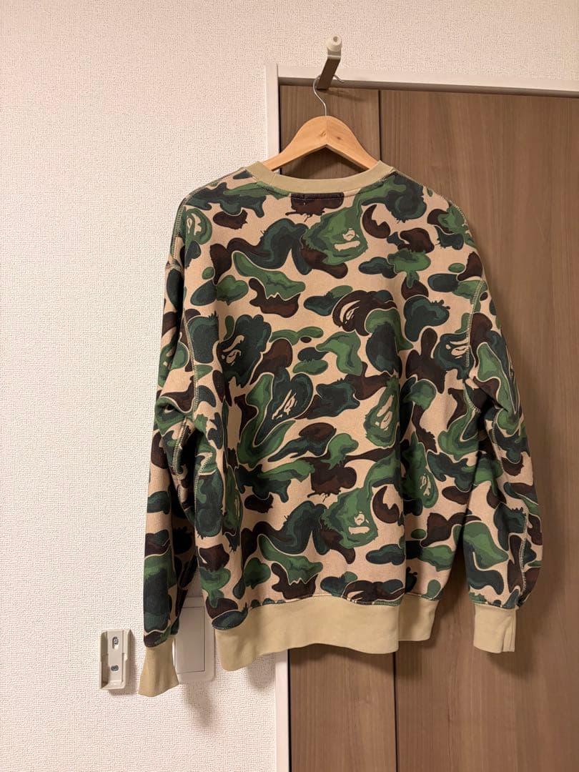 トップス A BATHING APE ART CAMO CREWNECK M