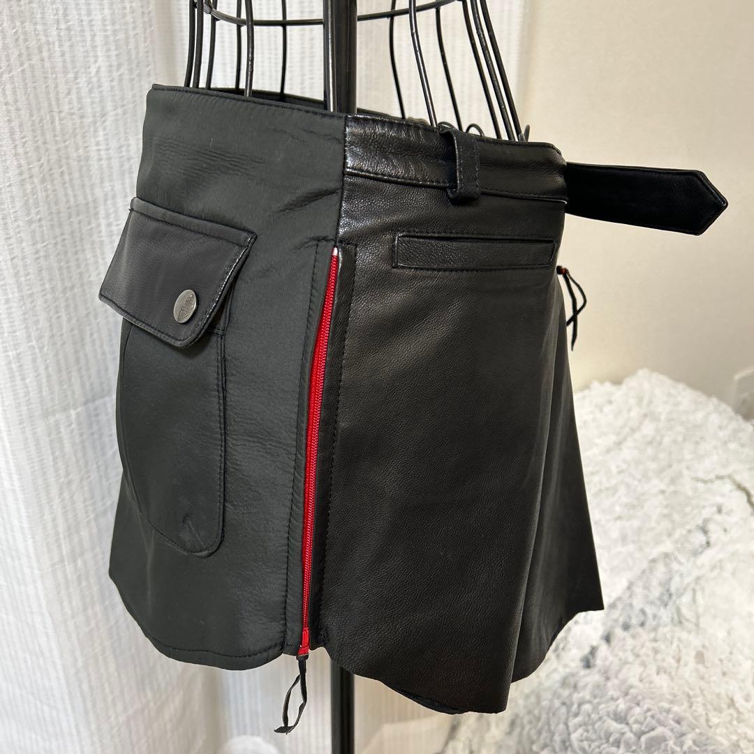 VIVIENNETAM ボディスカート山羊皮 1番外側ボタンでウエスト37×2㎝