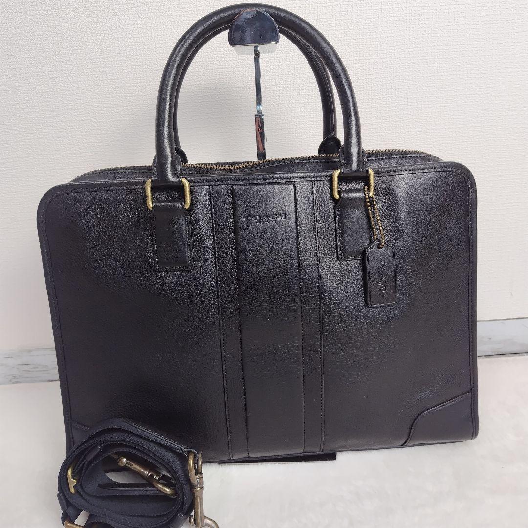 ✨美品✨COACH 近年モデル　ブリーフケース本革2way ブラックF71639